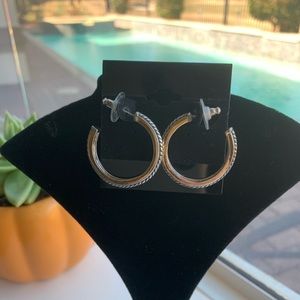 Two-tone Hoop Earrings